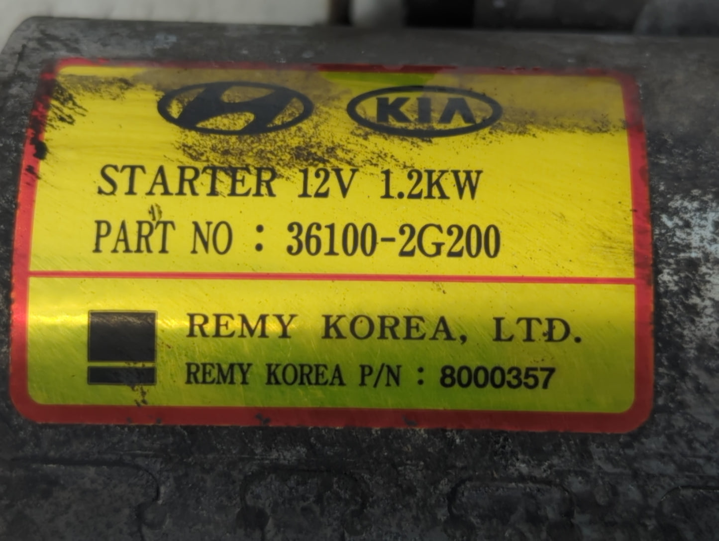 2010-2013 Kia Forte Car Starter Motor Solenoid OEM P/N:8000357 36100-2G200 Fits Fits 2008 2009 2010 2011 2012 2013 2014 2015