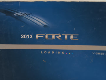 2013 Kia Forte Owners Manual Book Guide P/N:A1MO-EU2DE OEM Used Auto Parts