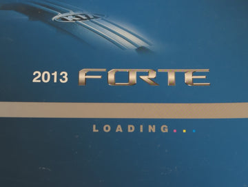 2013 Kia Forte Owners Manual Book Guide P/N:A1MO-EC28C OEM Used Auto Parts