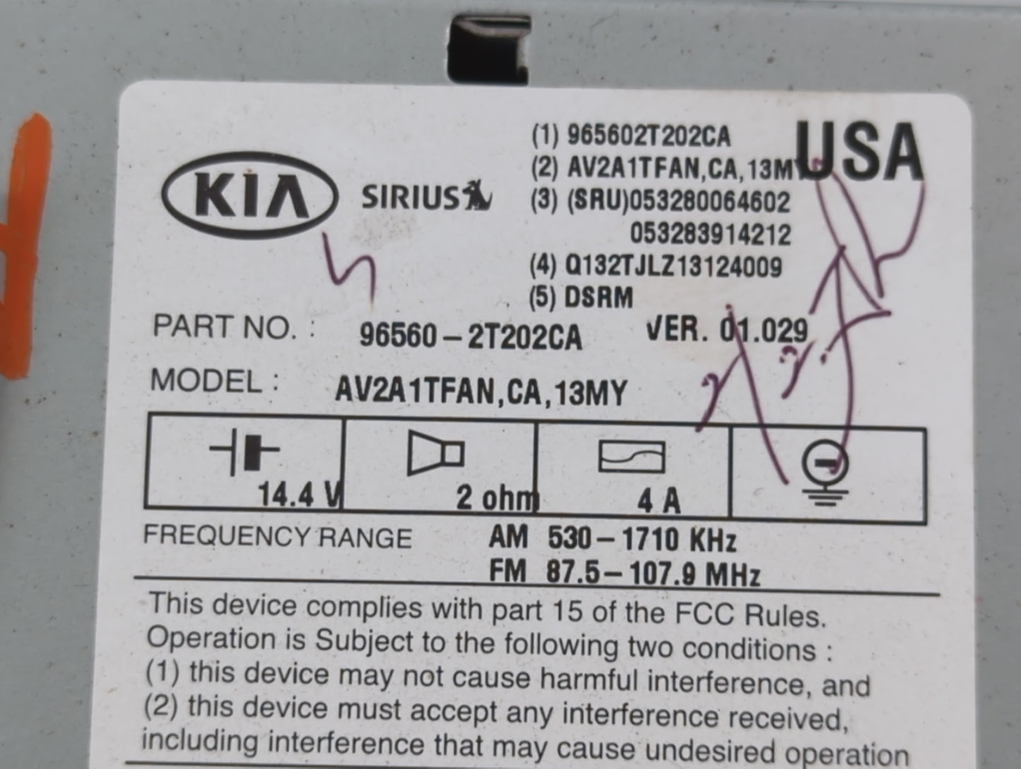 2011-2013 Kia Optima Information Display Screen - Oemusedautoparts1.com