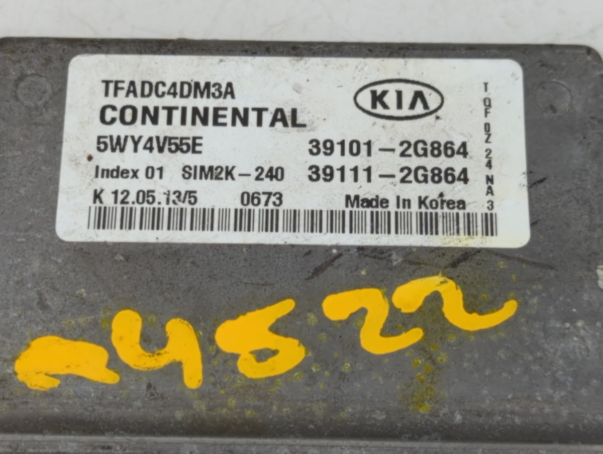 2011-2013 Kia Optima PCM Engine Control Computer ECU ECM PCU OEM P/N:39111-2G864 39101-2G864 Fits 2011 2012 2013 OEM Used Au