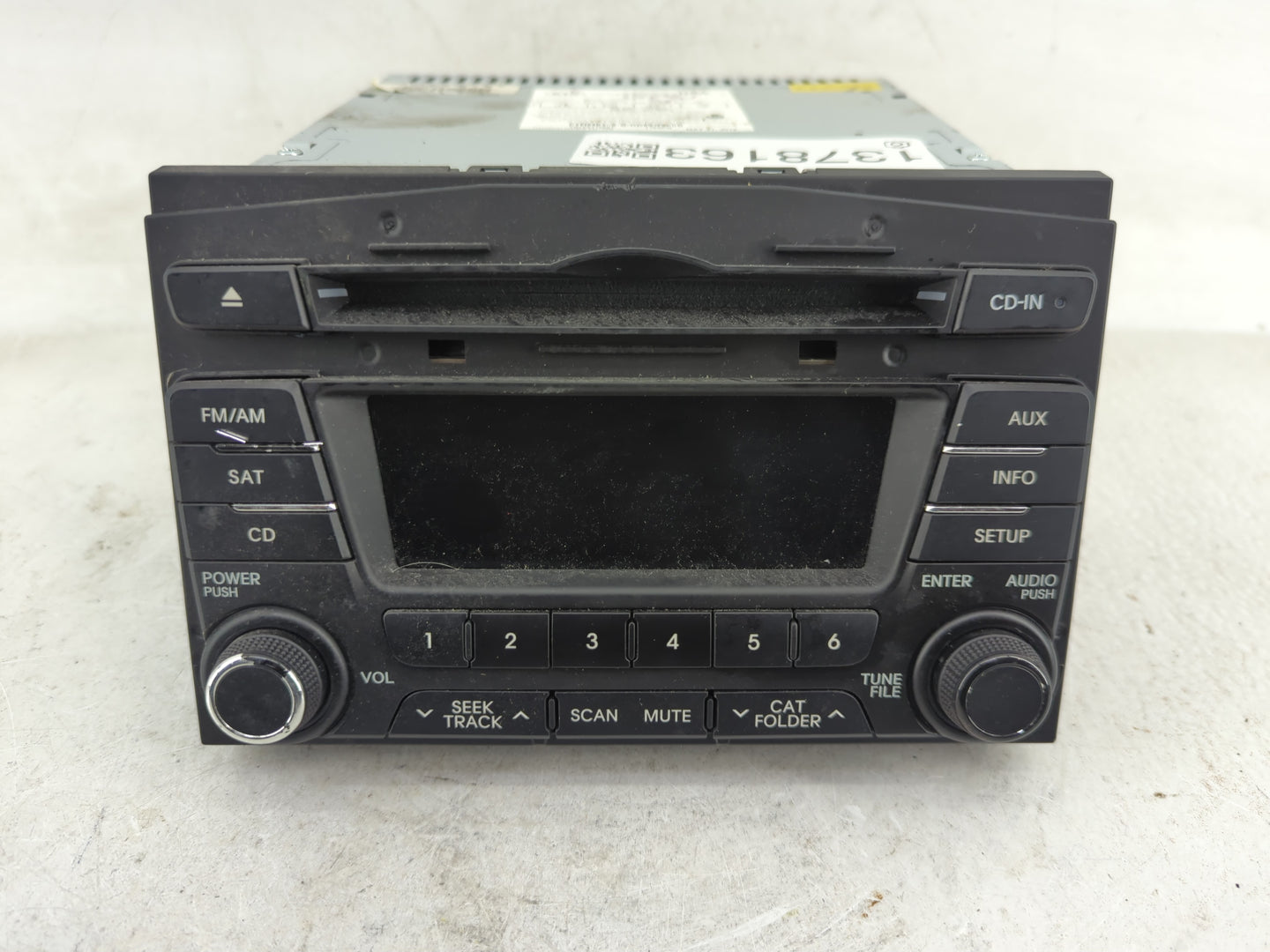2013 Kia Optima Radio AM FM Cd Player Receiver Replacement P/N:96170-2T651CA Fits OEM Used Auto Parts - Oemusedautoparts1.co