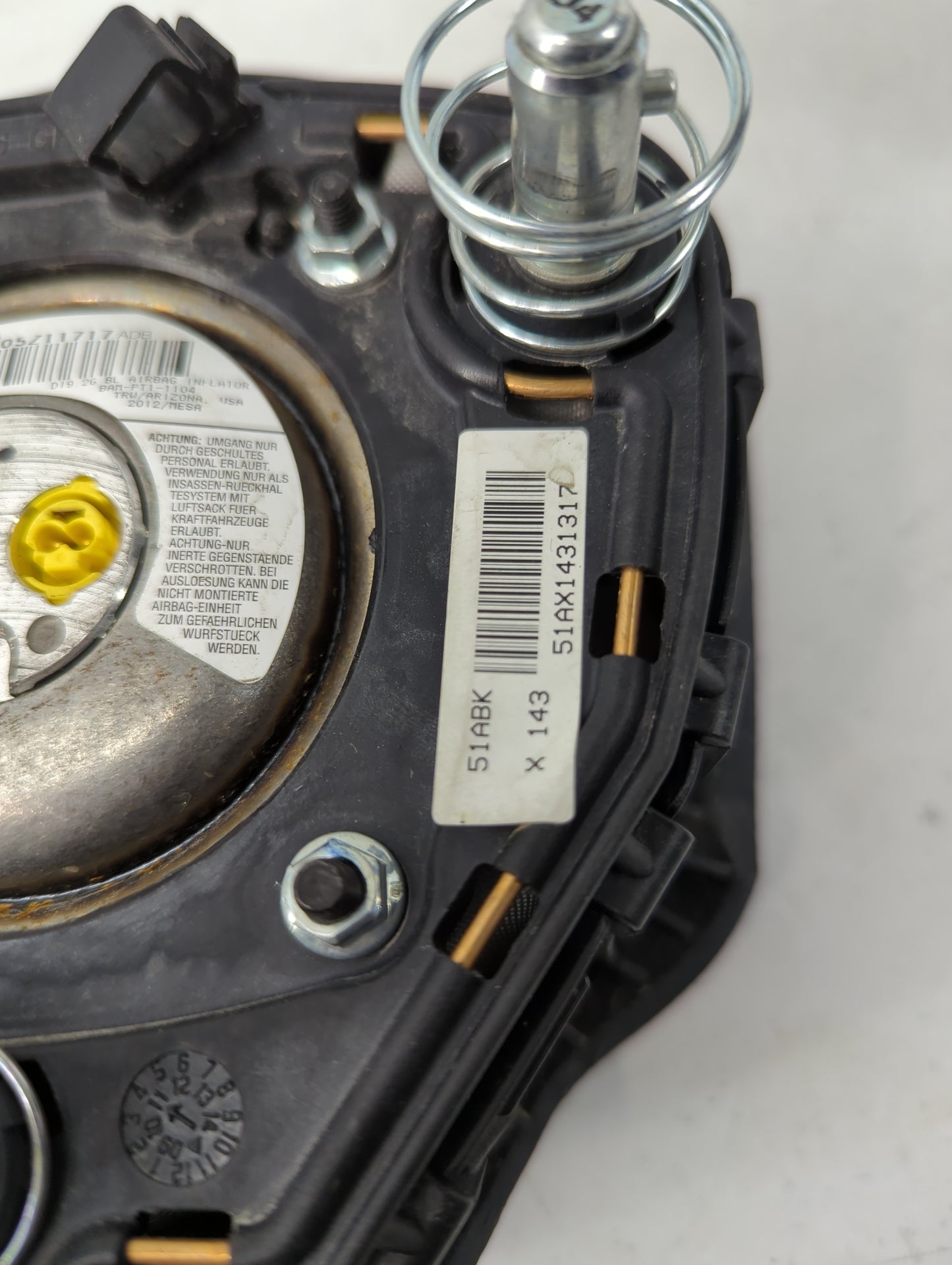 2013 Kia Optima Air Bag Driver Left Steering Wheel Mounted Fits OEM Used Auto Parts - Oemusedautoparts1.com
