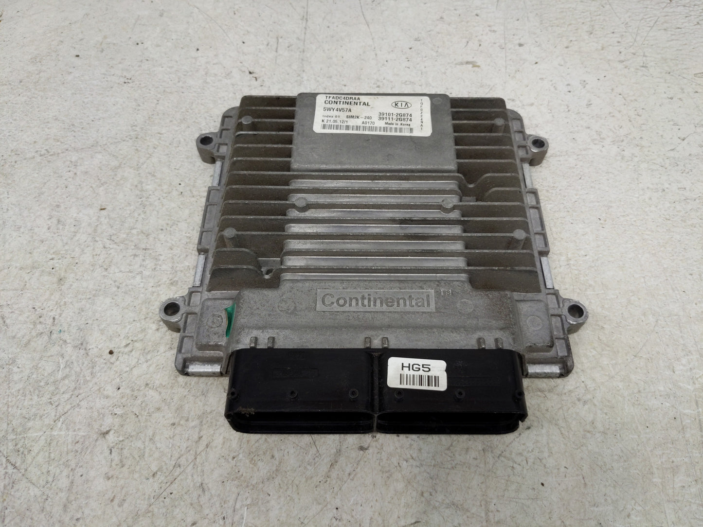 2011-2013 Kia Optima PCM Engine Control Computer ECU ECM PCU OEM P/N:39111-2G874 Fits Fits 2011 2012 2013 OEM Used Auto Part