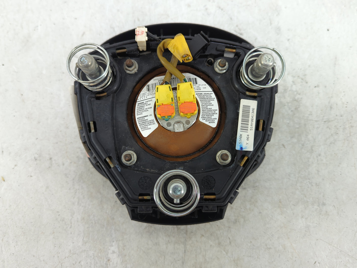 2013 Kia Optima Air Bag Driver Left Steering Wheel Mounted P/N:34157464AA10 Fits OEM Used Auto Parts - Oemusedautoparts1.com