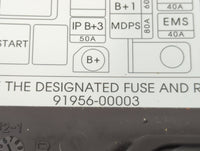2011-2013 Kia Optima Fusebox Fuse Box Panel Relay Module P/N:91956-00003 Fits Fits 2011 2012 2013 OEM Used Auto Parts - Oemu