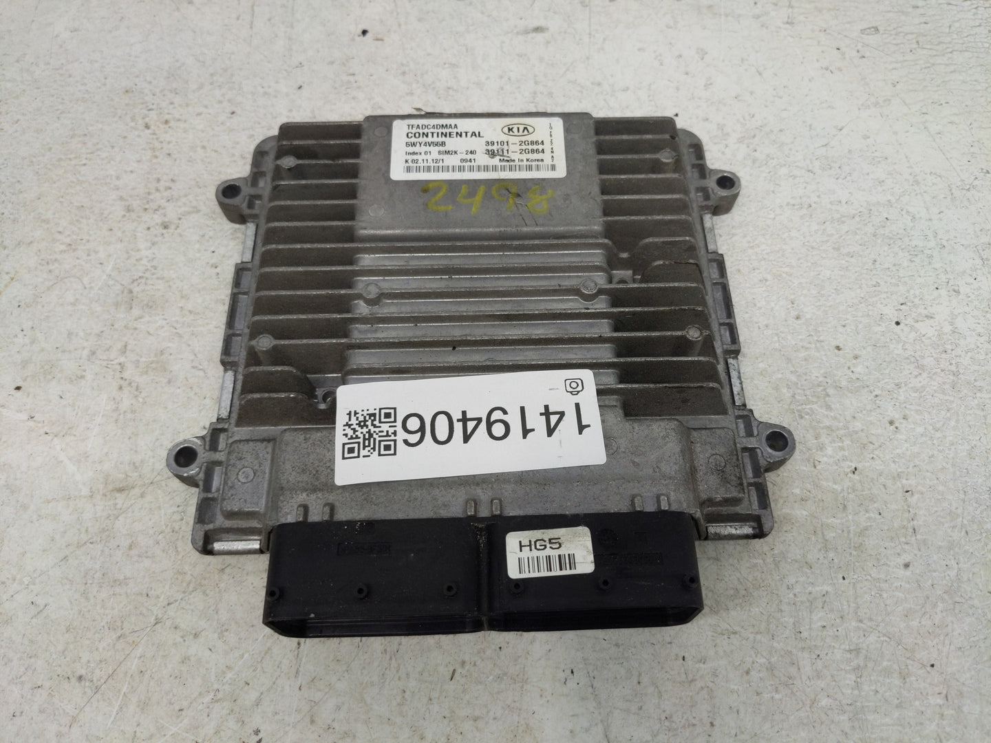 2011-2013 Kia Optima PCM Engine Control Computer ECU ECM PCU OEM P/N:39111-2G864 39101-2G864 Fits Fits 2011 2012 2013 OEM Us