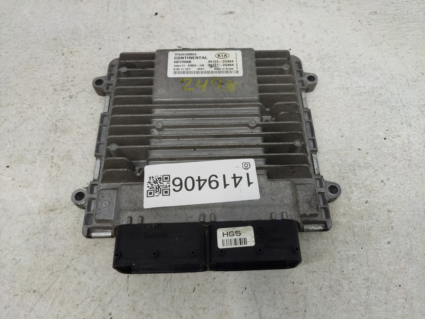 2011-2013 Kia Optima PCM Engine Control Computer ECU ECM PCU OEM P/N:39111-2G864 39101-2G864 Fits Fits 2011 2012 2013 OEM Us