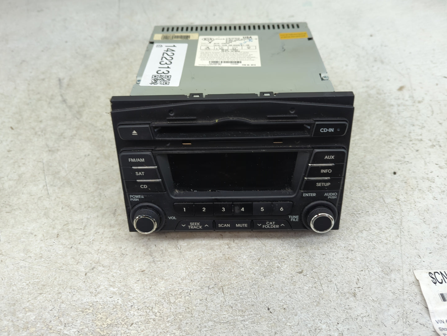 2011-2013 Kia Optima Radio AM FM Cd Player Receiver Replacement P/N:96170-2T651CA Fits Fits 2011 2012 2013 OEM Used Auto Par