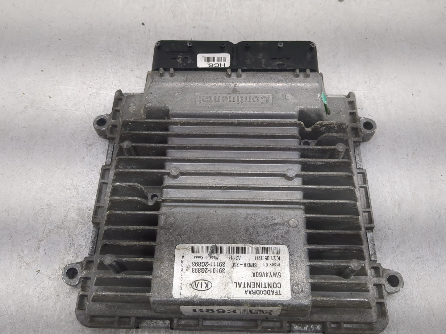 2011-2013 Kia Optima PCM Engine Control Computer ECU ECM PCU OEM P/N:39101-2G893 39111-2G893, 5WY4V60A Fits Fits 2011 2012 2