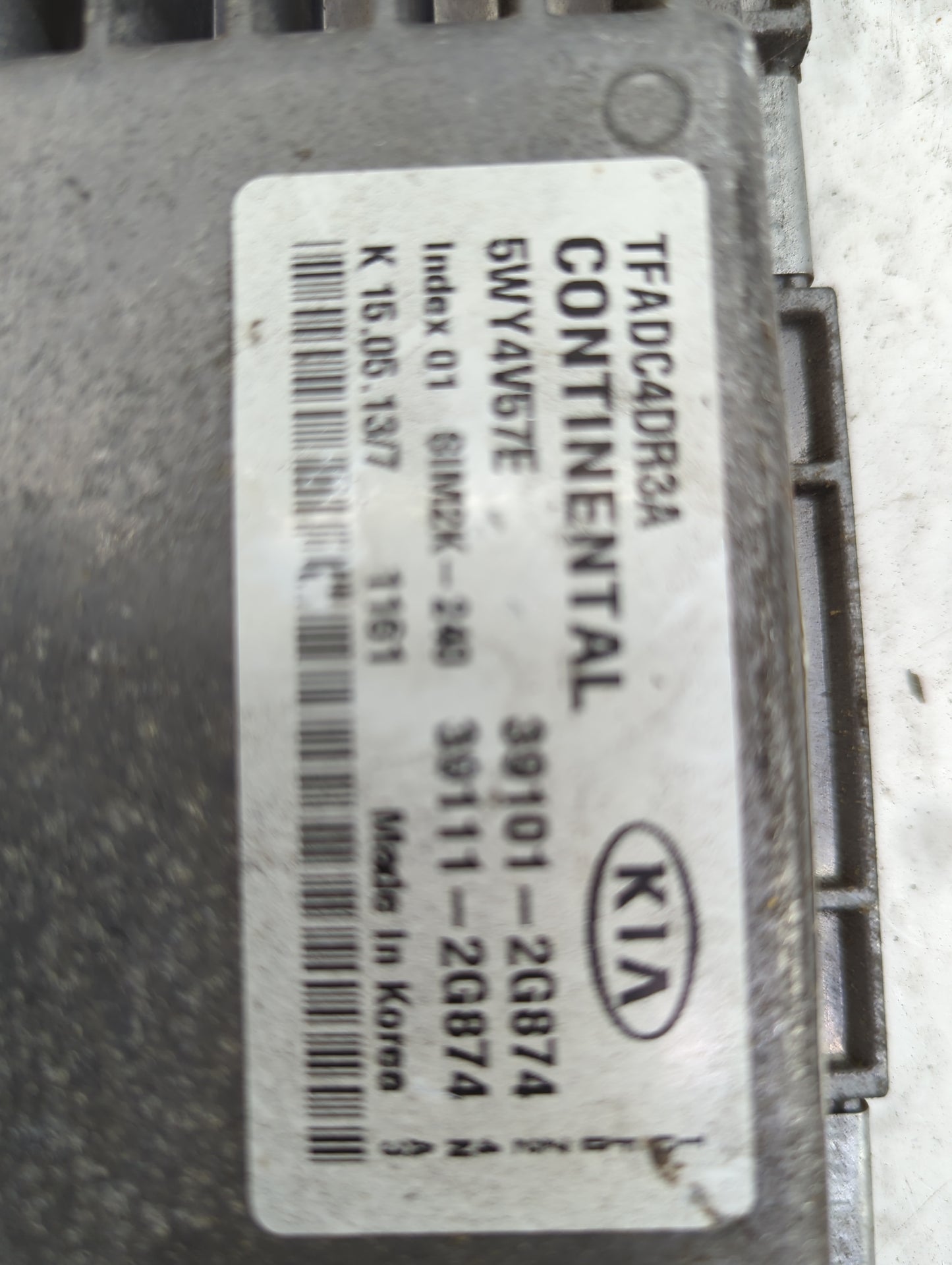 2011-2013 Kia Optima PCM Engine Control Computer ECU ECM PCU OEM P/N:39101-2G874 39111-2G874, 5WY4V67E Fits Fits 2011 2012 2