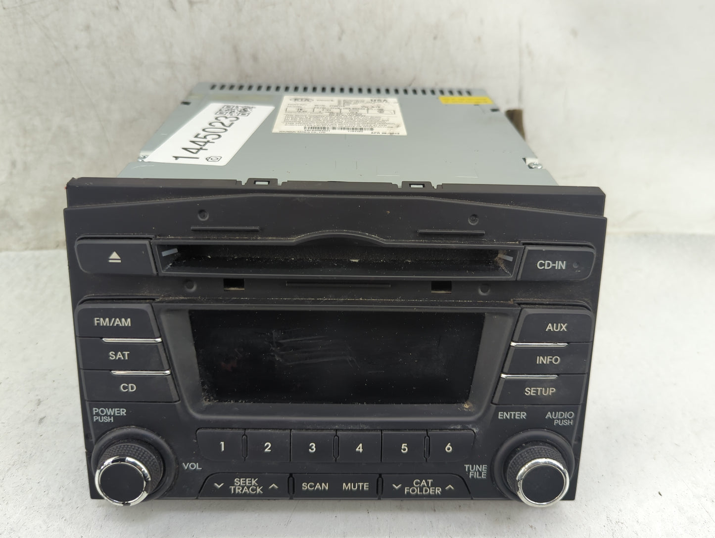 2011-2013 Kia Optima Radio AM FM Cd Player Receiver Replacement P/N:96170-2T651CA PA710-TFUB Fits Fits 2011 2012 2013 OEM Us