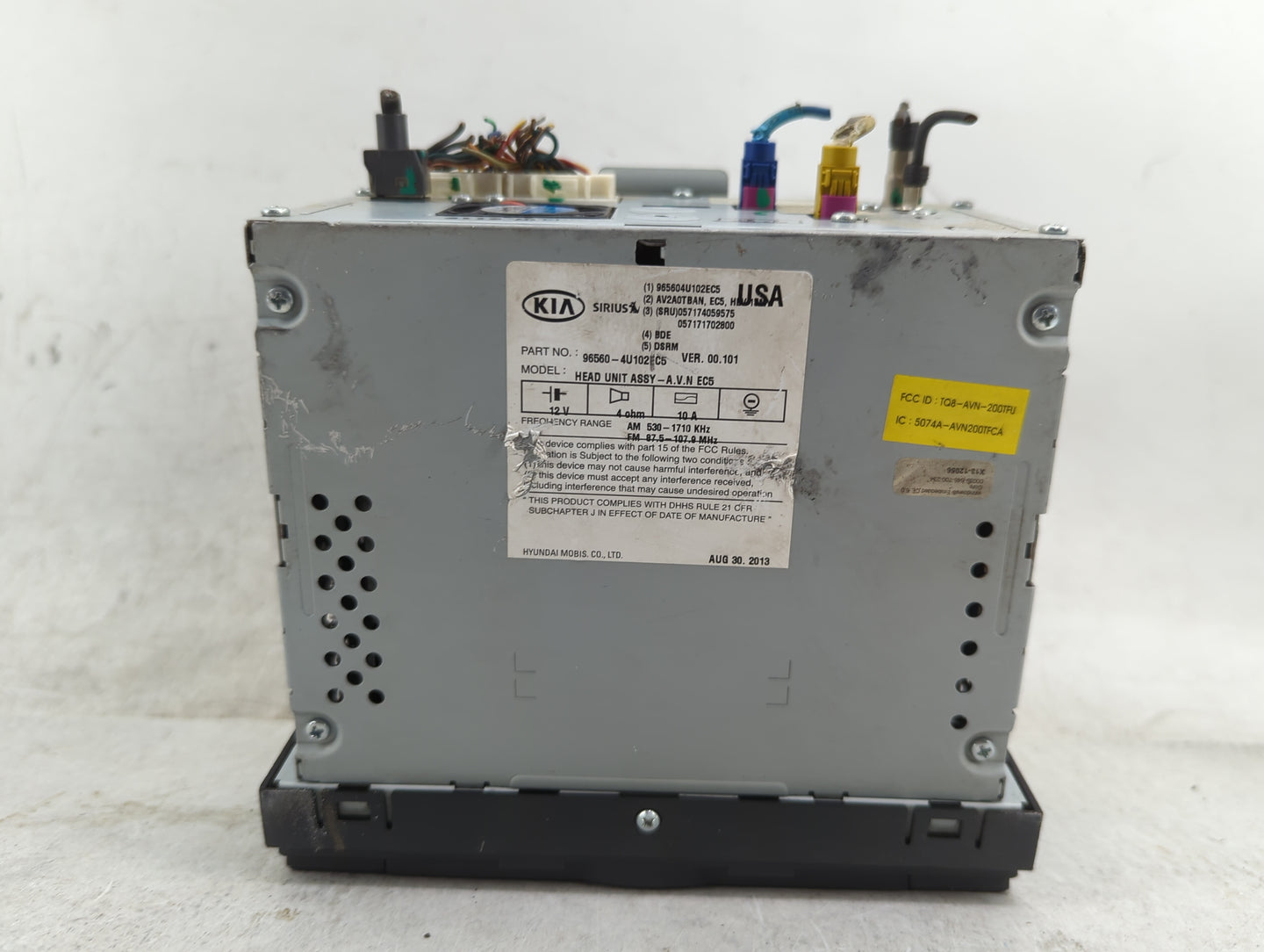 2011-2013 Kia Optima Radio AM FM Cd Player Receiver Replacement P/N:965604U102EC5 96560-4U102EC5 Fits Fits 2011 2012 2013 OE