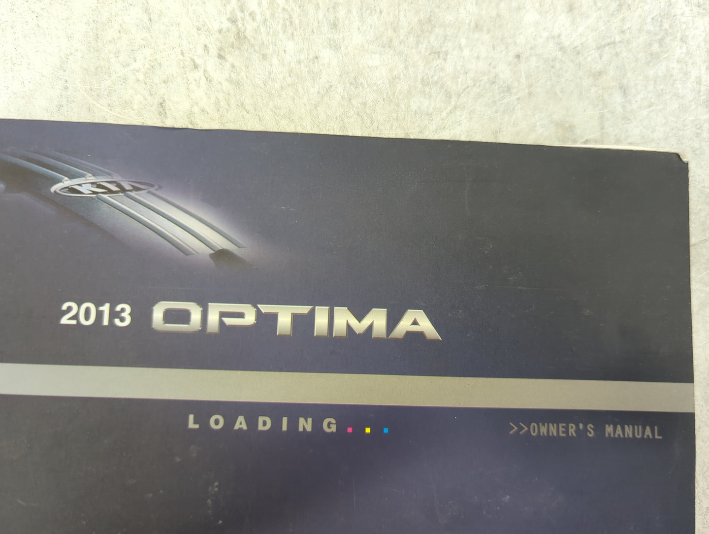 2013 Kia Optima Owners Manual Book Guide P/N:A4CO-EU37E OEM Used Auto Parts - Oemusedautoparts1.com