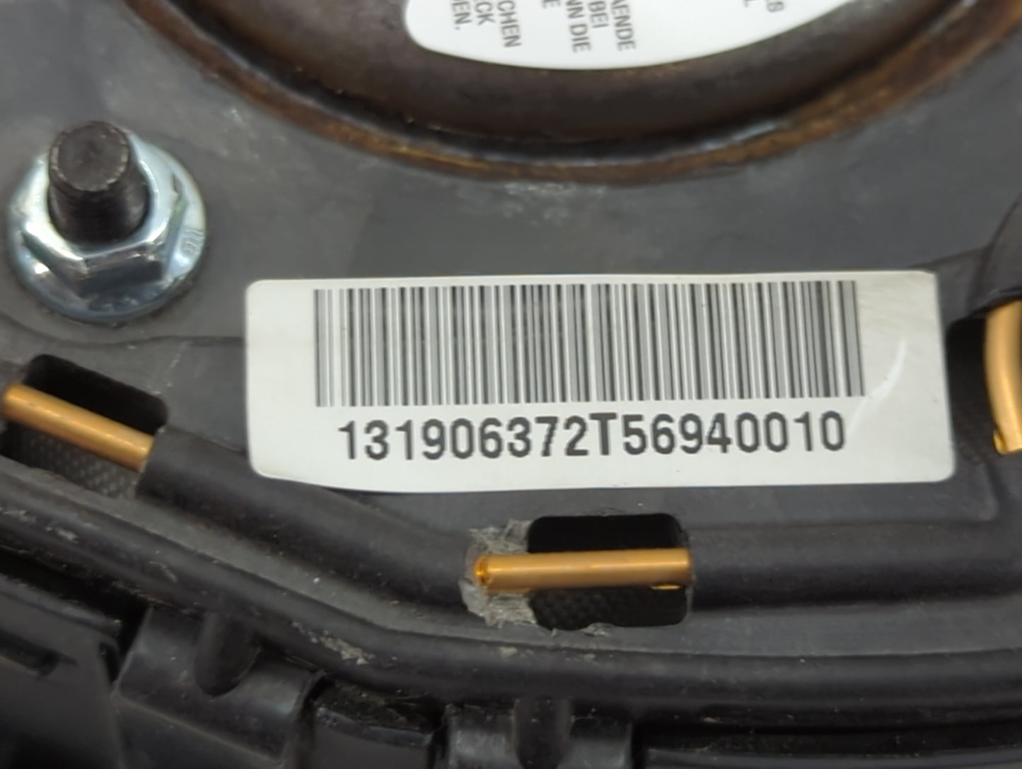 2013 Kia Optima Air Bag Driver Left Steering Wheel Mounted Fits OEM Used Auto Parts - Oemusedautoparts1.com