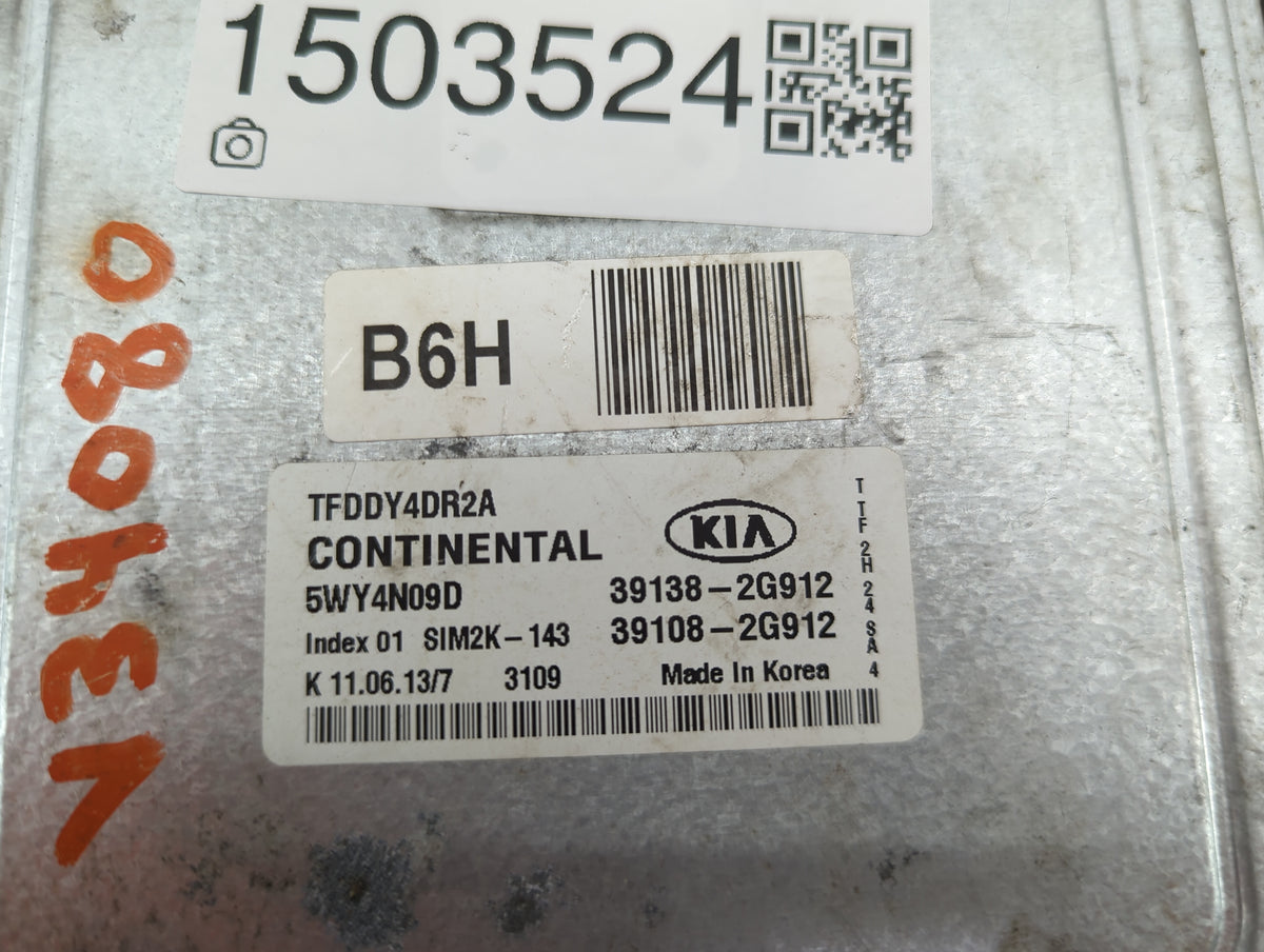 2011-2013 Kia Optima PCM Engine Control Computer ECU ECM PCU OEM P/N:39138-2G912 39108-2G912, 5WY4N09D Fits Fits 2011 2012 2