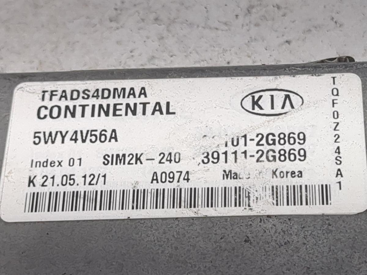 2011-2013 Kia Optima PCM Engine Control Computer ECU ECM PCU OEM P/N:TFADS4DMAA 5WY4V56A, SIM2K-240 Fits 2011 2012 2013 OEM 