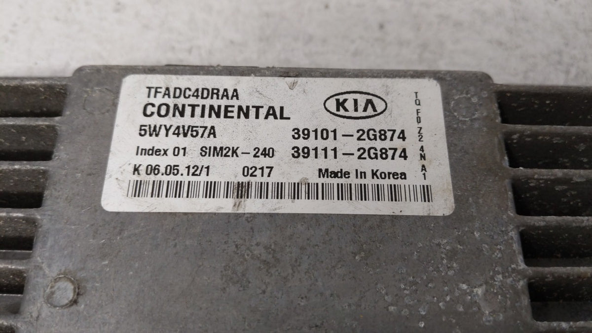 2011-2013 Kia Optima PCM Engine Control Computer ECU ECM PCU OEM P/N:39101-2G874 39101-2G872, 39111-2G872 Fits 2011 2012 201