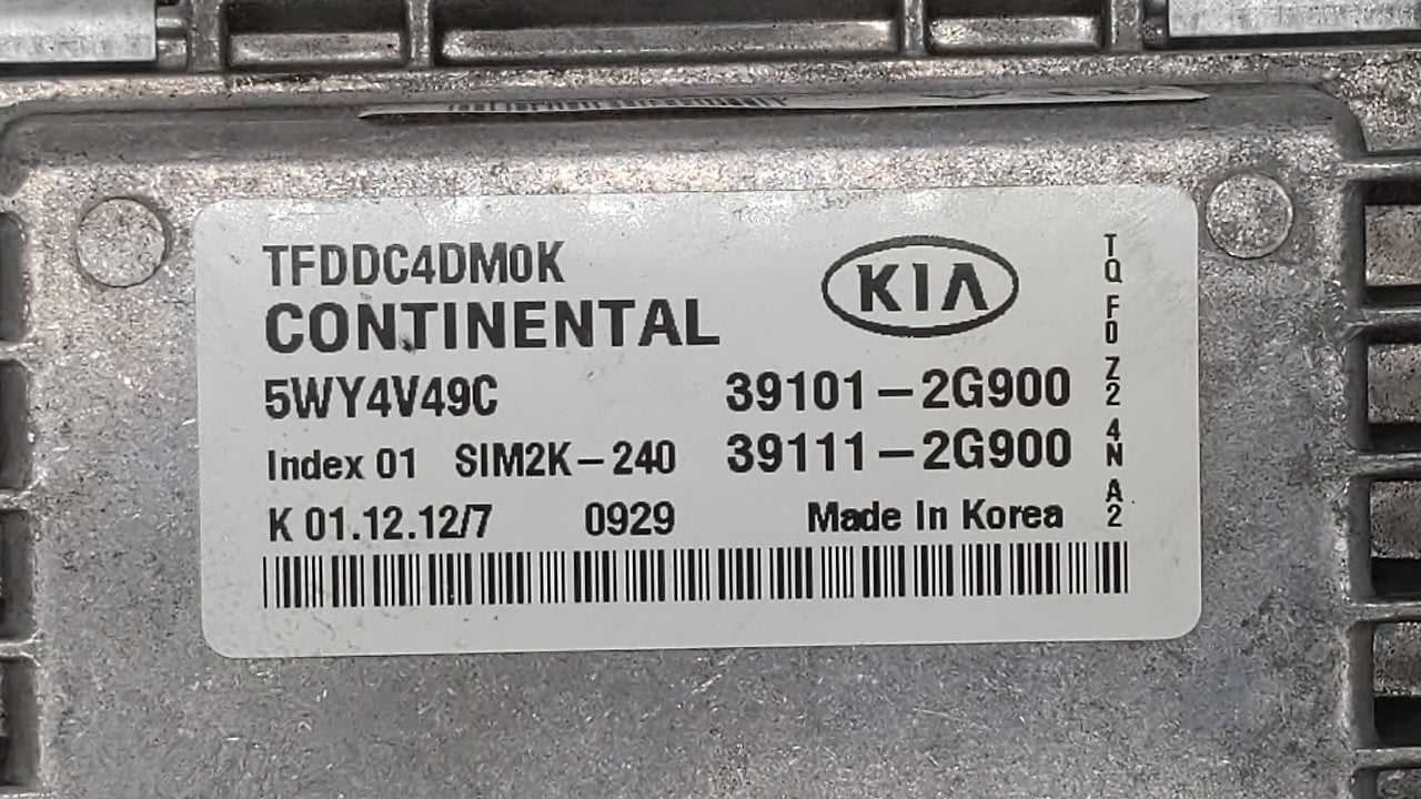 2011-2013 Kia Optima PCM Engine Control Computer ECU ECM PCU OEM P/N:39101-2G901 39101-2G864, 39111-2G864 Fits Fits 2011 201
