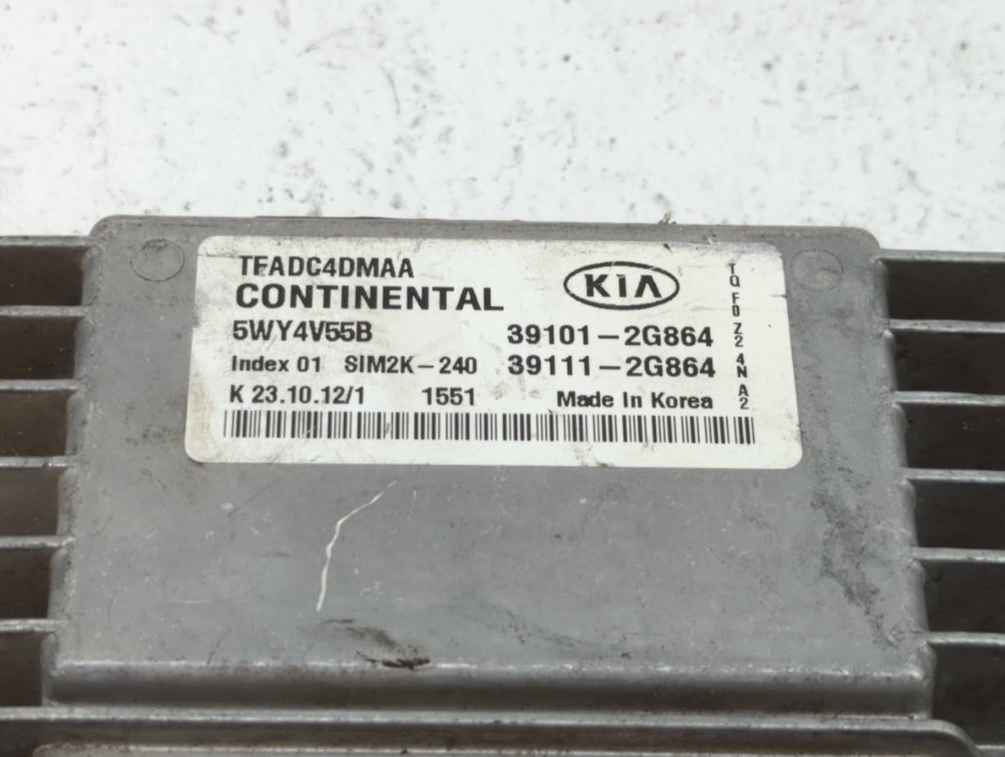 2011-2013 Kia Optima PCM Engine Control Computer ECU ECM PCU OEM P/N:39101-2G862 39111-2G862, 39101-2G861 Fits Fits 2011 201