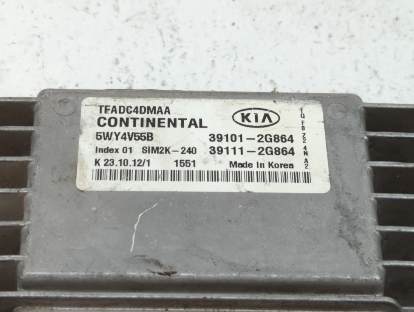 2011-2013 Kia Optima PCM Engine Control Computer ECU ECM PCU OEM P/N:39101-2G862 39111-2G862, 39101-2G861 Fits Fits 2011 201