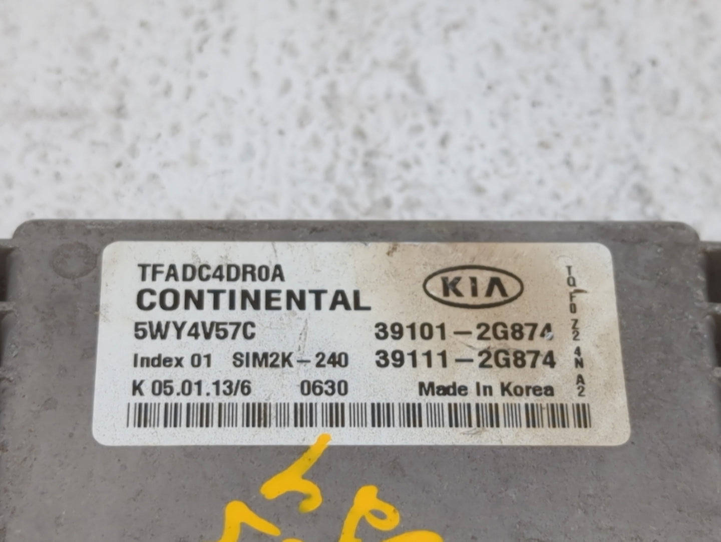 2011-2013 Kia Optima PCM Engine Control Computer ECU ECM PCU OEM P/N:39111-2G868 39101-2G868, 39101-2G874 Fits Fits 2011 201