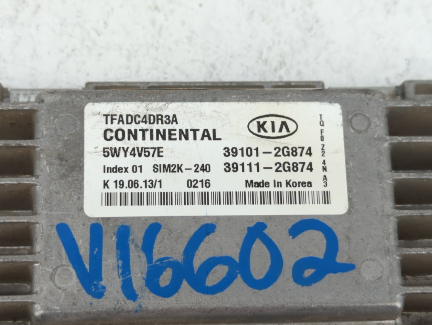 2011-2013 Kia Optima PCM Engine Control Computer ECU ECM PCU OEM P/N:39111-2G868 39101-2G868, 39101-2G874 Fits Fits 2011 201