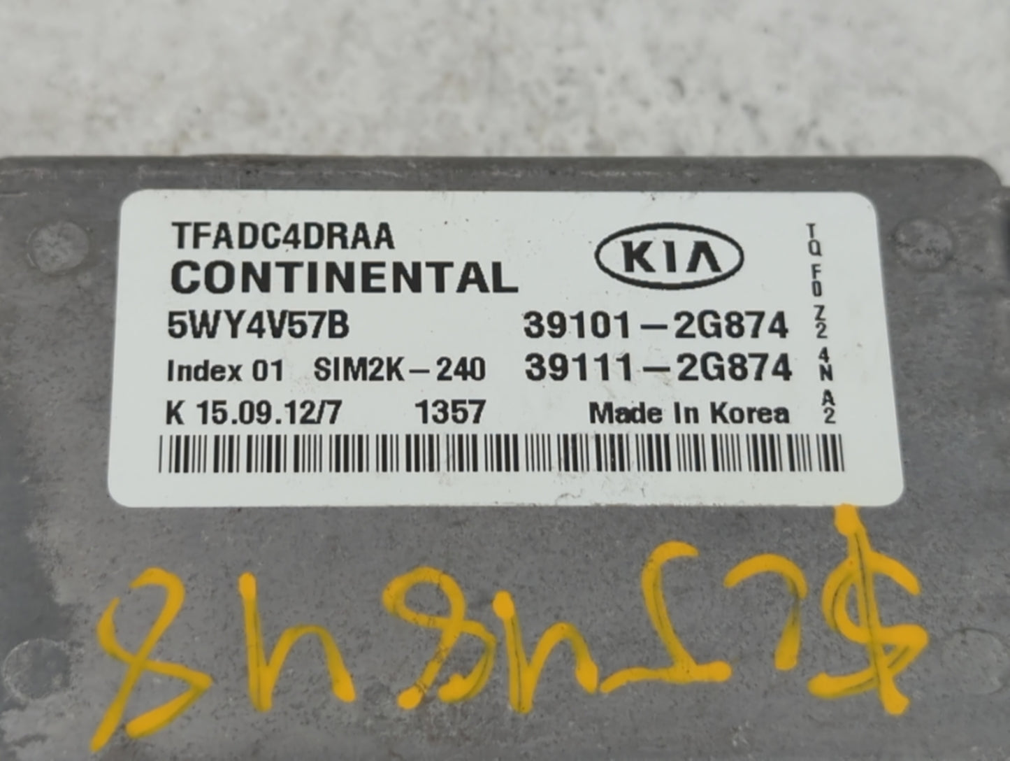 2011-2013 Kia Optima PCM Engine Control Computer ECU ECM PCU OEM P/N:39111-2G868 39101-2G868, 39101-2G874 Fits Fits 2011 201