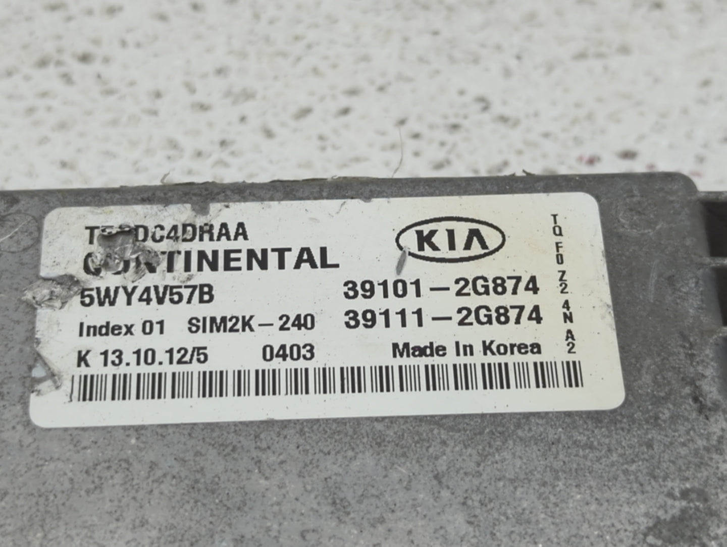 2011-2013 Kia Optima PCM Engine Control Computer ECU ECM PCU OEM P/N:39111-2G864 39101-2G864, 39111-2G868 Fits Fits 2011 201