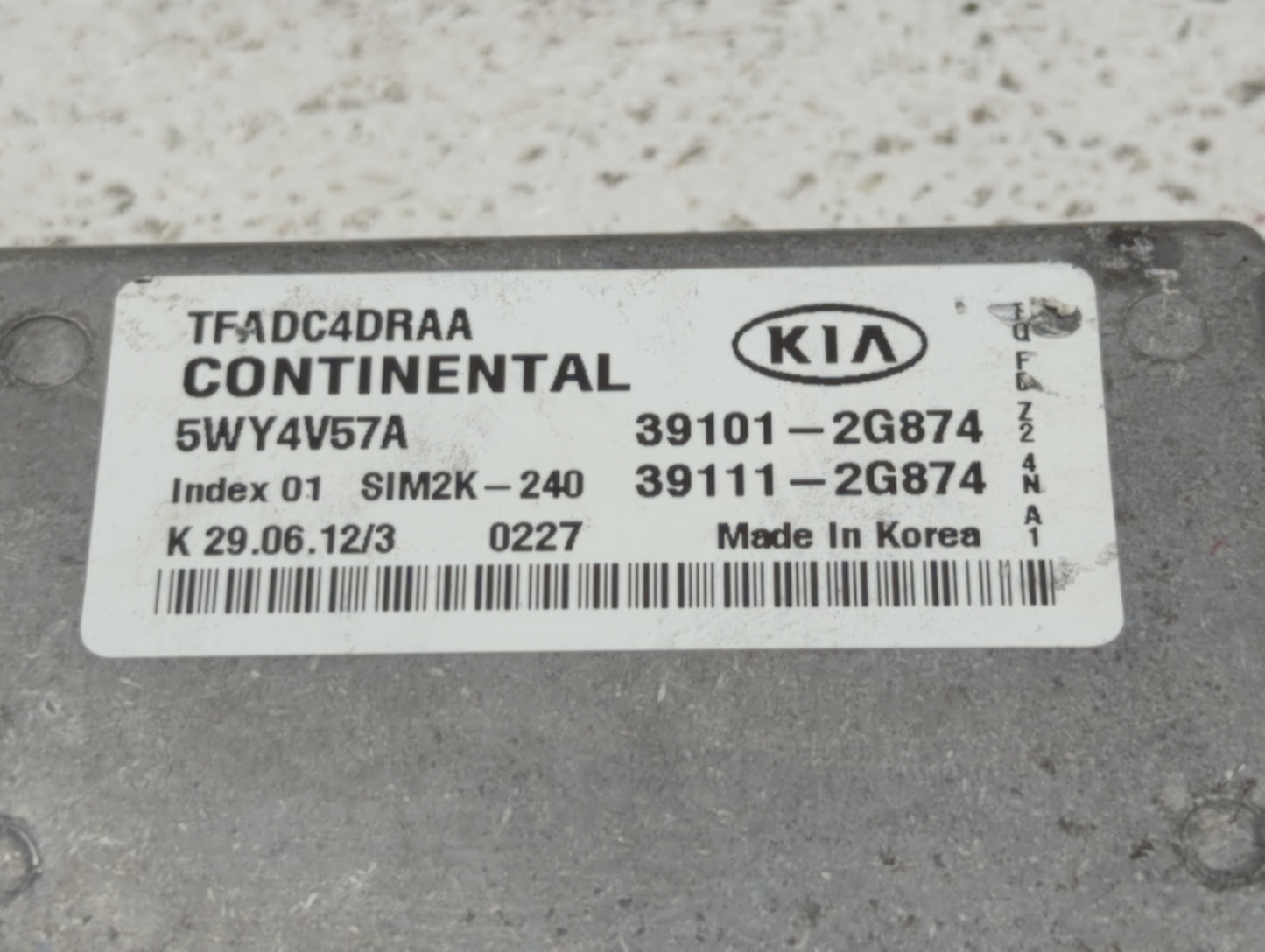 2011-2013 Kia Optima PCM Engine Control Computer ECU ECM PCU OEM P/N:39111-2G874 39111-2G864, 39101-2G864 Fits Fits 2011 201