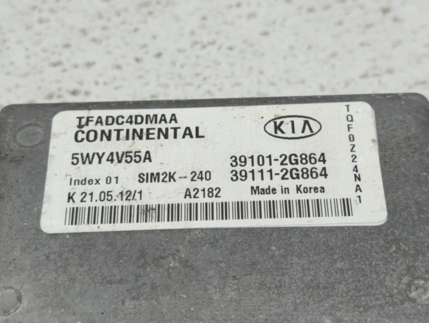 2011-2013 Kia Optima PCM Engine Control Computer ECU ECM PCU OEM P/N:39101-2G901 39101-2G864, 39111-2G864 Fits Fits 2011 201