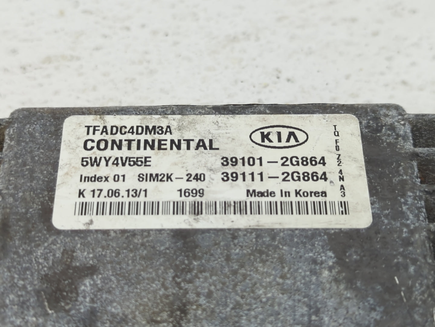 2011-2013 Kia Optima PCM Engine Control Computer ECU ECM PCU OEM P/N:39111-2G900 39101-2G900, 39101-2G862 Fits Fits 2011 201