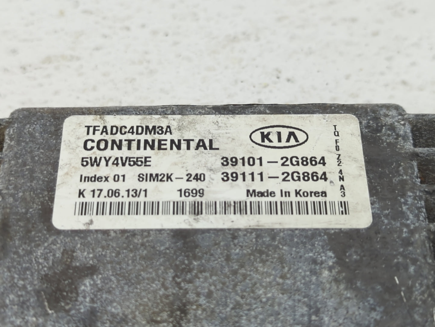 2011-2013 Kia Optima PCM Engine Control Computer ECU ECM PCU OEM P/N:39111-2G900 39101-2G900, 39101-2G862 Fits Fits 2011 201