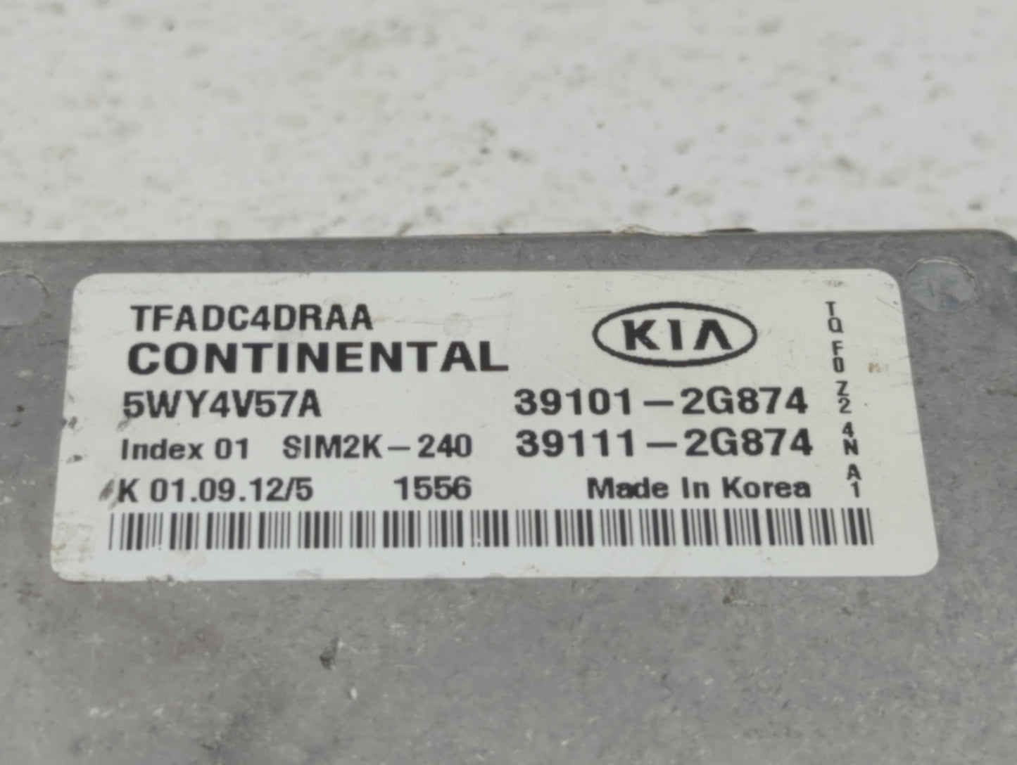 2011-2013 Kia Optima PCM Engine Control Computer ECU ECM PCU OEM P/N:39111-2G874 39101-2G874, 39111-2G864 Fits Fits 2011 201