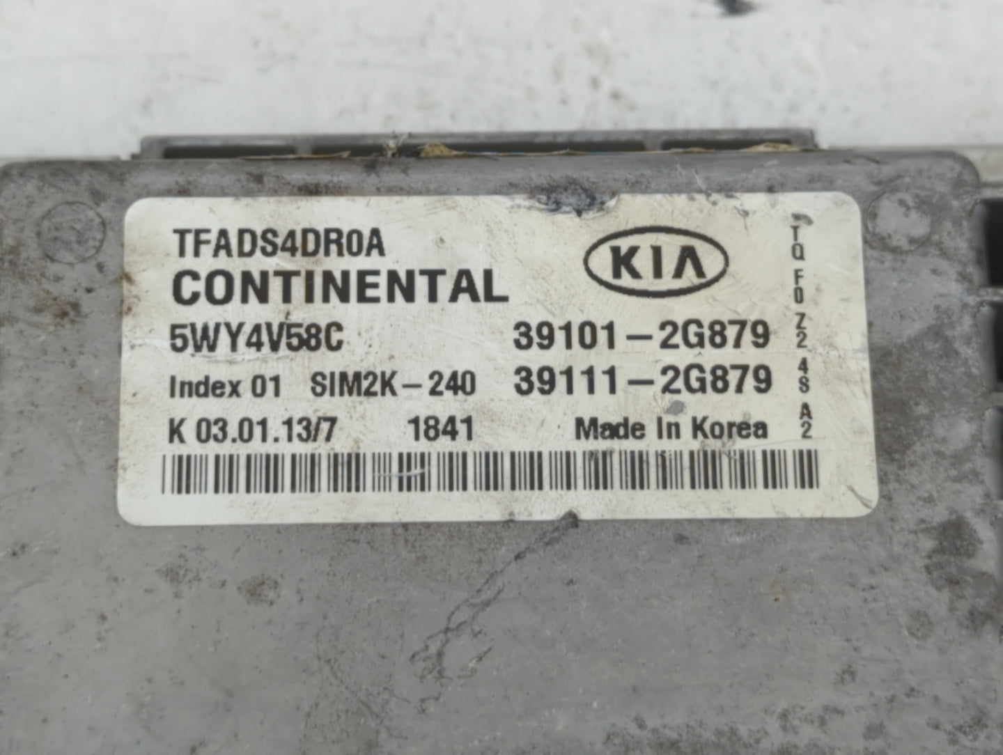 2011-2013 Kia Optima PCM Engine Control Computer ECU ECM PCU OEM P/N:39111-2G879 39101-2G879, 39111-2G874 Fits Fits 2011 201