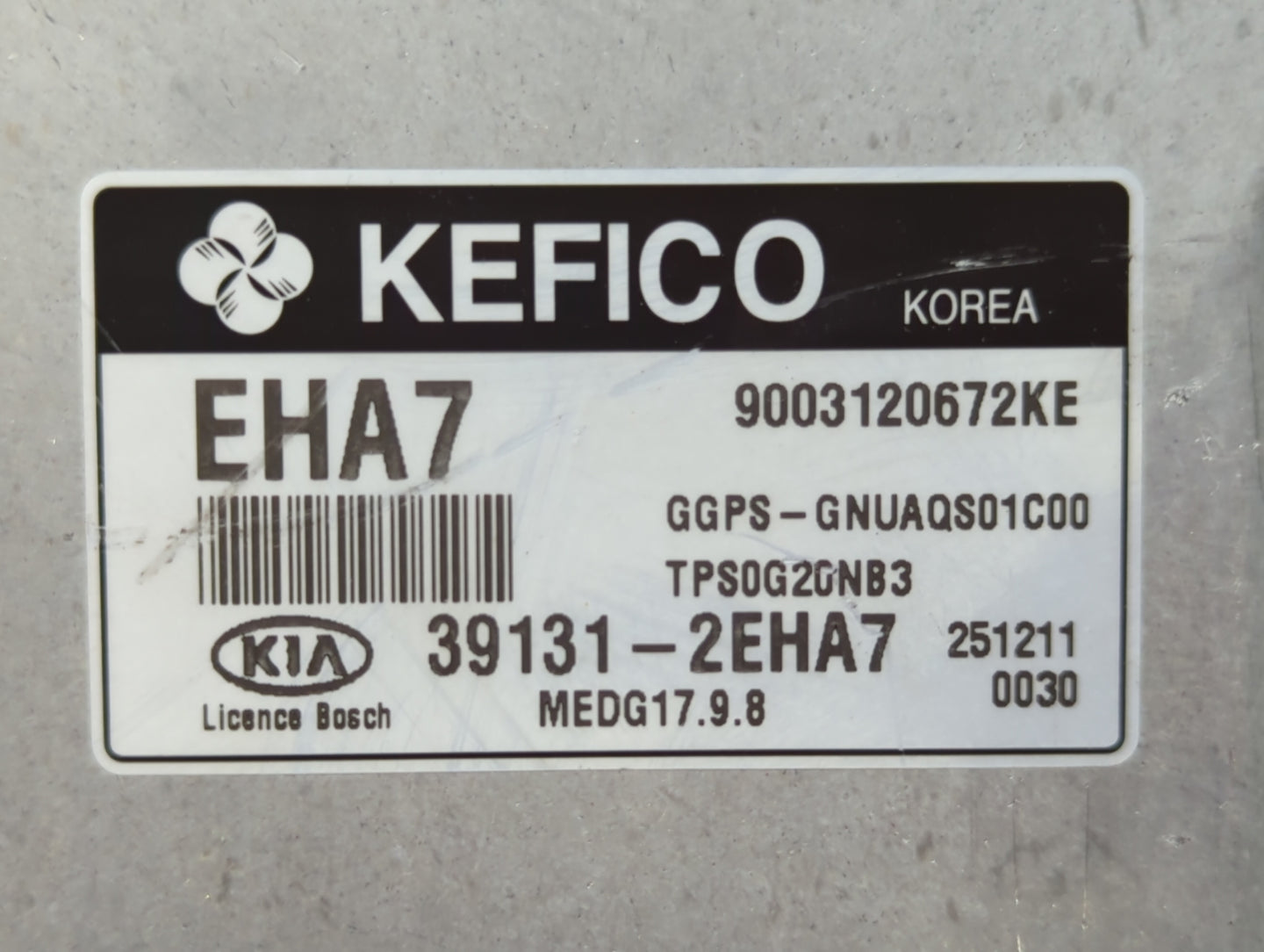 2011-2013 Kia Optima PCM Engine Control Computer ECU ECM PCU OEM P/N:39131-2EHA7 39111-2G879, 39101-2G879 Fits Fits 2011 201