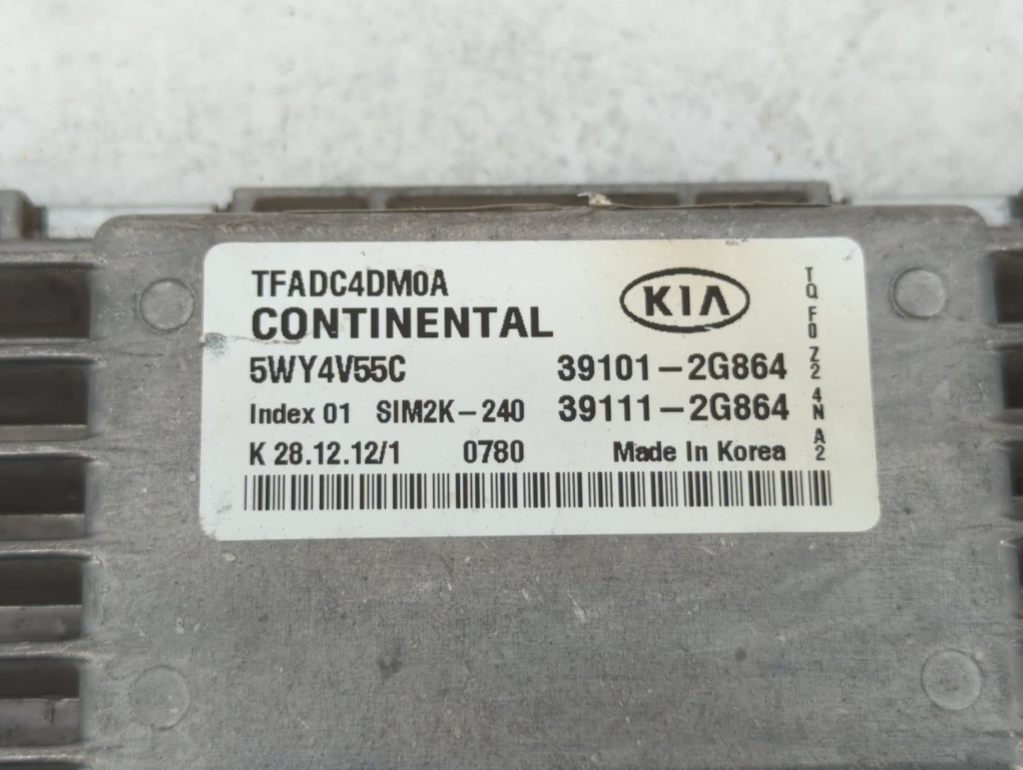 2011-2013 Kia Optima PCM Engine Control Computer ECU ECM PCU OEM P/N:39111-2G900 39101-2G900, 39101-2G862 Fits Fits 2011 201