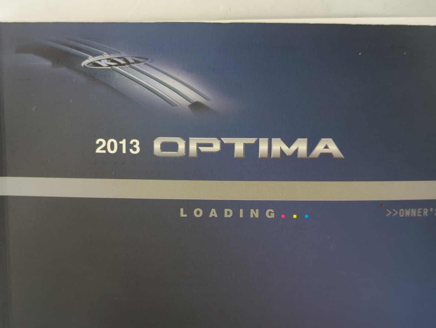 2013 Kia Optima Owners Manual Book Guide OEM Used Auto Parts - Oemusedautoparts1.com