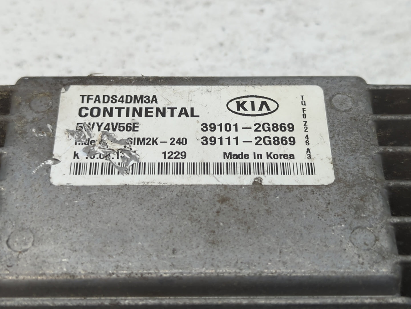 2011-2013 Kia Optima PCM Engine Control Computer ECU ECM PCU OEM P/N:39111-2G869 39101-2G869, 39101-2G868 Fits Fits 2011 201
