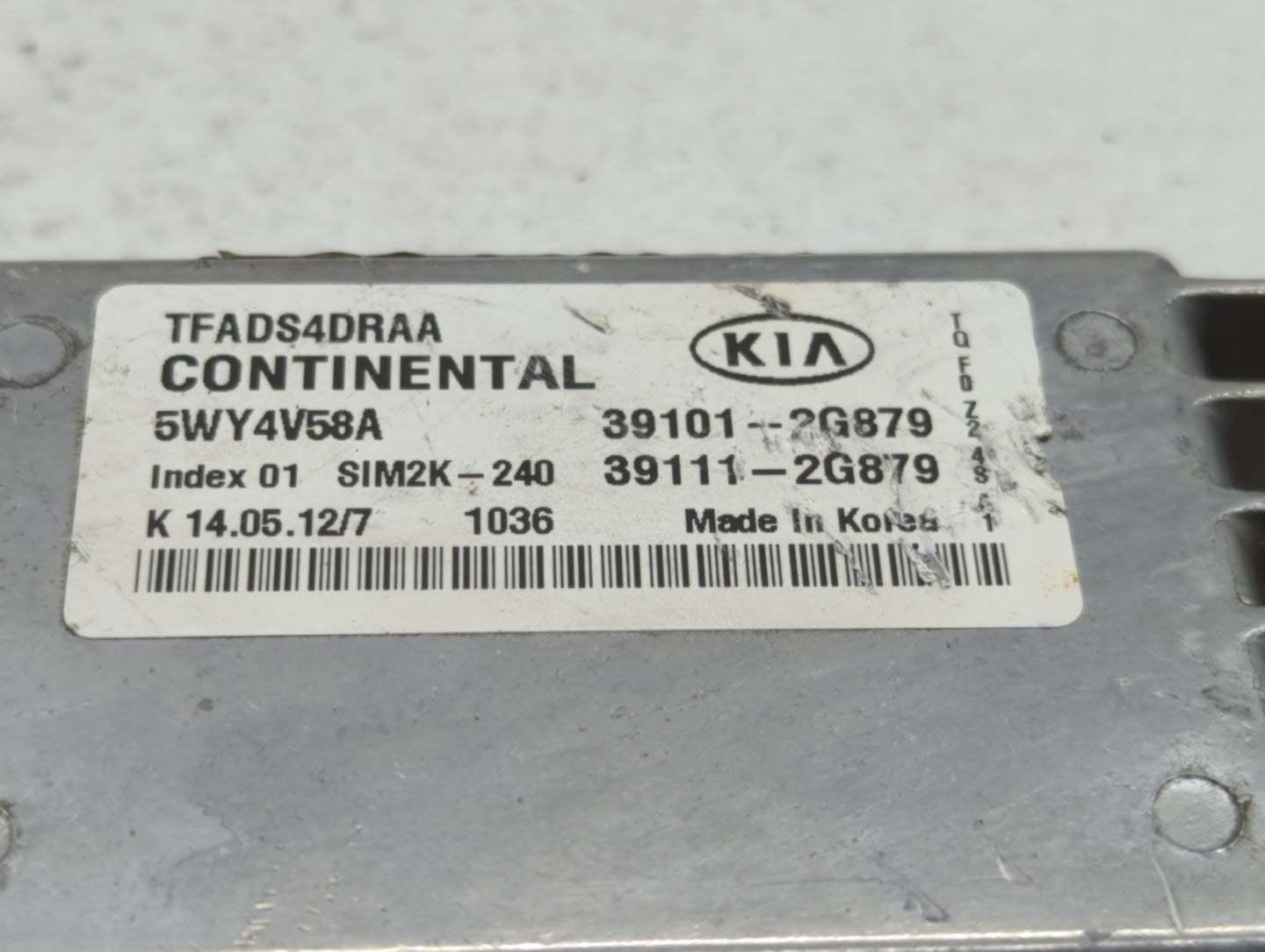 2011-2013 Kia Optima PCM Engine Control Computer ECU ECM PCU OEM P/N:39111-2G879 39101-2G879, 39111-2G877 Fits Fits 2011 201