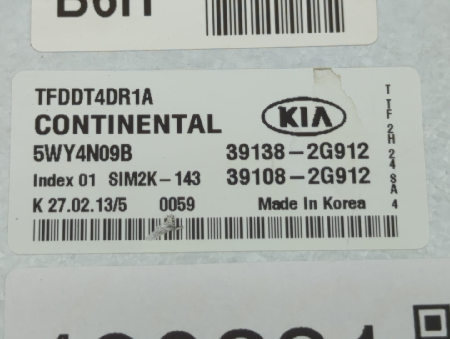 2011-2013 Kia Optima PCM Engine Control Computer ECU ECM PCU OEM P/N:39108-2G912 39138-2G912 Fits Fits 2011 2012 2013 OEM Us