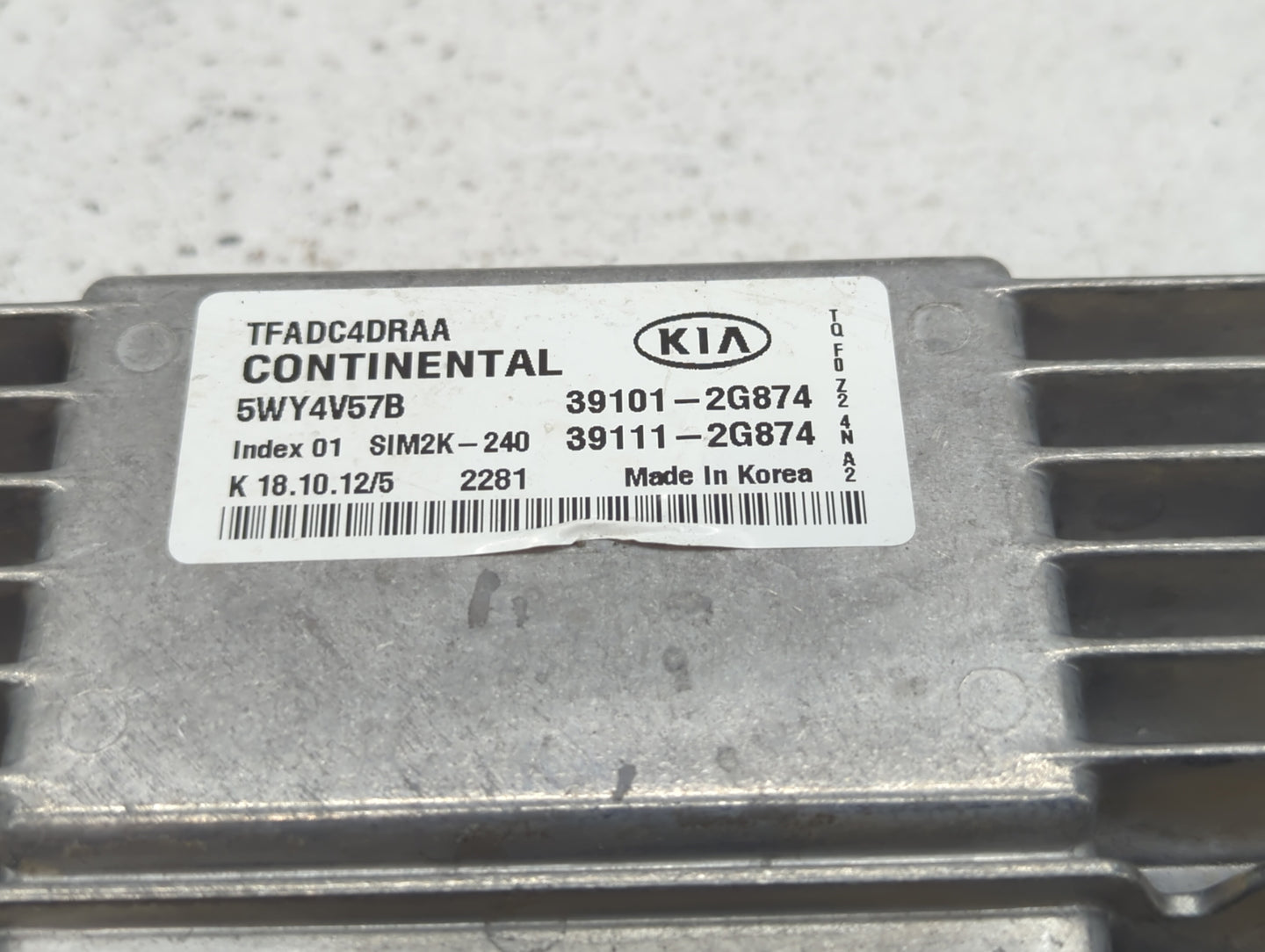 2011-2013 Kia Optima PCM Engine Control Computer ECU ECM PCU OEM P/N:39111-2G864 39101-2G864, 39111-2G872 Fits Fits 2011 201