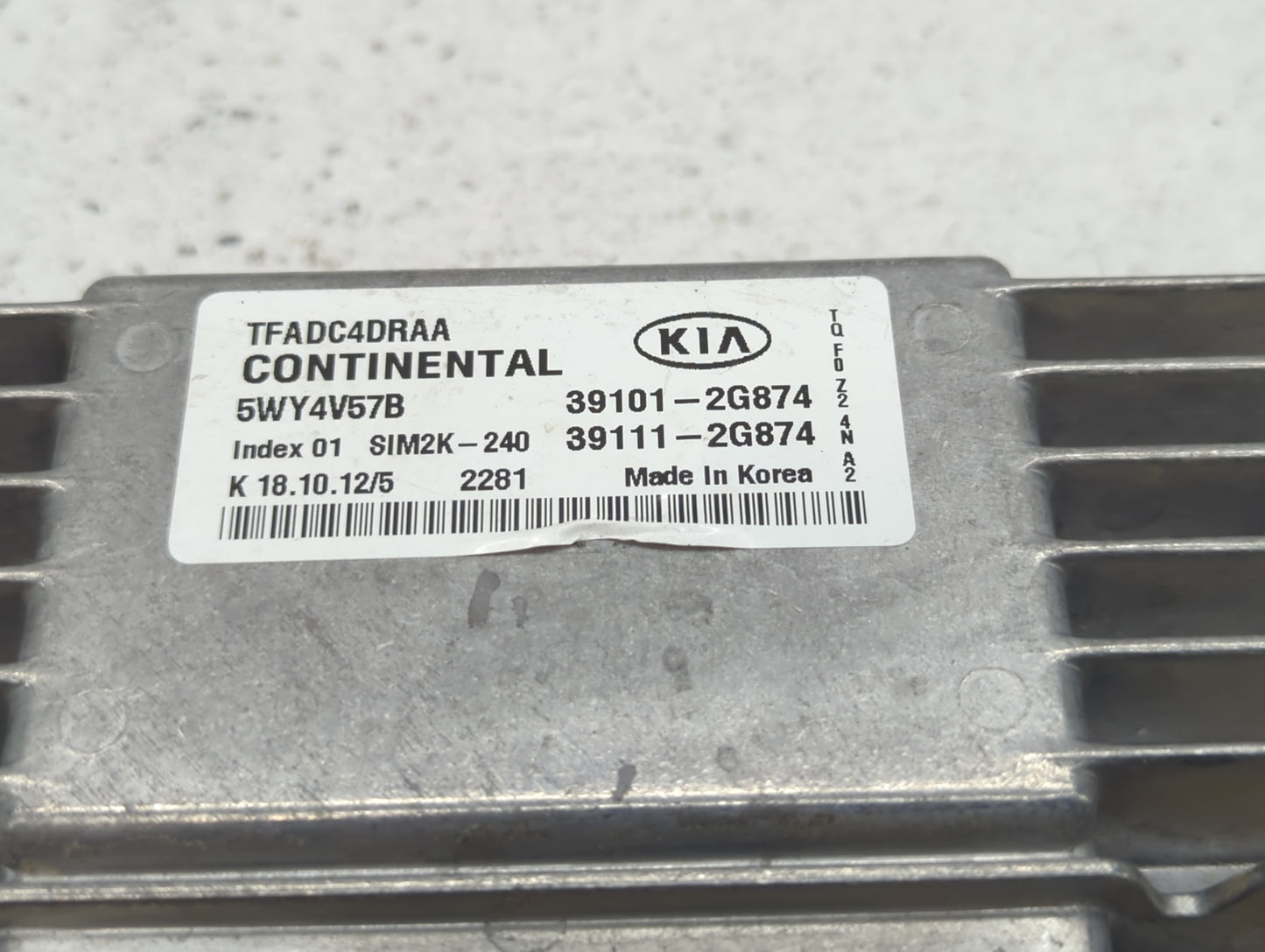 2011-2013 Kia Optima PCM Engine Control Computer ECU ECM PCU OEM P/N:39111-2G864 39101-2G864, 39111-2G872 Fits Fits 2011 201