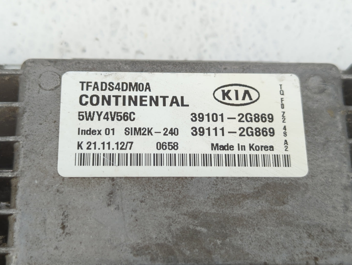 2011-2013 Kia Optima PCM Engine Control Computer ECU ECM PCU OEM P/N:39111-2G869 39101-2G869, 39111-2G868 Fits Fits 2011 201
