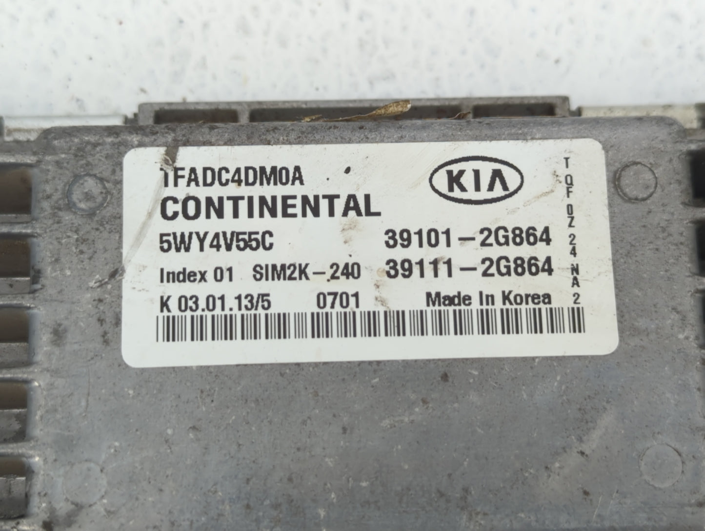 2011-2013 Kia Optima PCM Engine Control Computer ECU ECM PCU OEM P/N:39111-2G864 39101-2G864 Fits Fits 2011 2012 2013 OEM Us