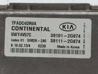2011-2013 Kia Optima PCM Engine Control Computer ECU ECM PCU OEM P/N:39101-2G874 Fits Fits 2011 2012 2013 OEM Used Auto Part