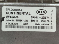 2011-2013 Kia Optima PCM Engine Control Computer ECU ECM PCU OEM P/N:39101-2G874 Fits Fits 2011 2012 2013 OEM Used Auto Part