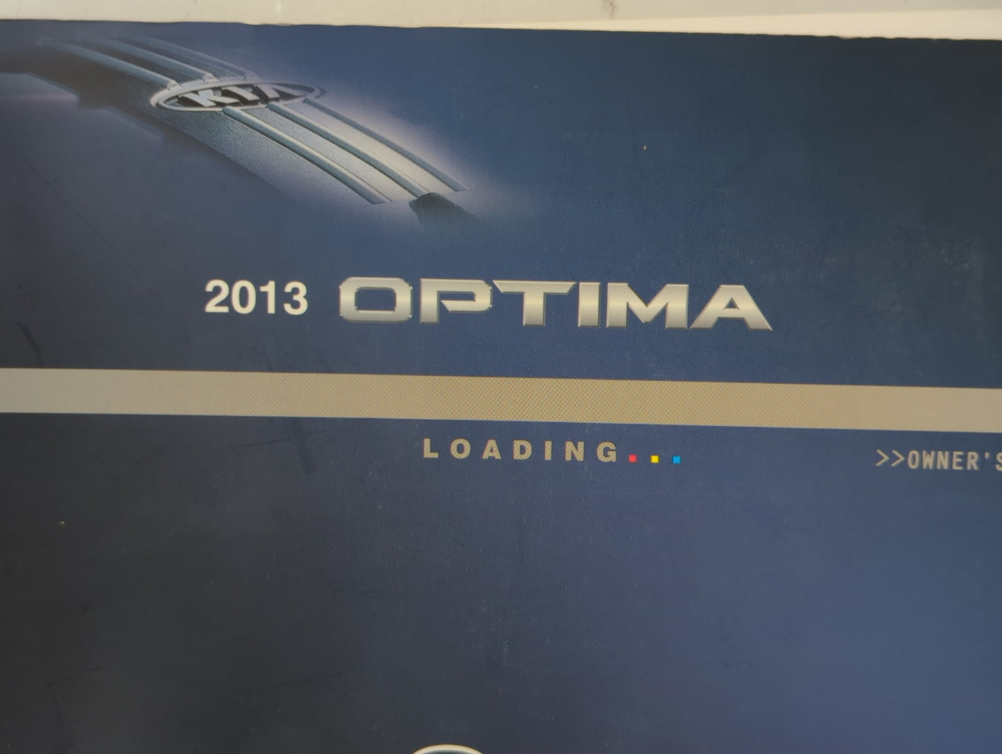 2013 Kia Optima Owners Manual Book Guide P/N:A4CO-EU29B OEM Used Auto Parts - Oemusedautoparts1.com
