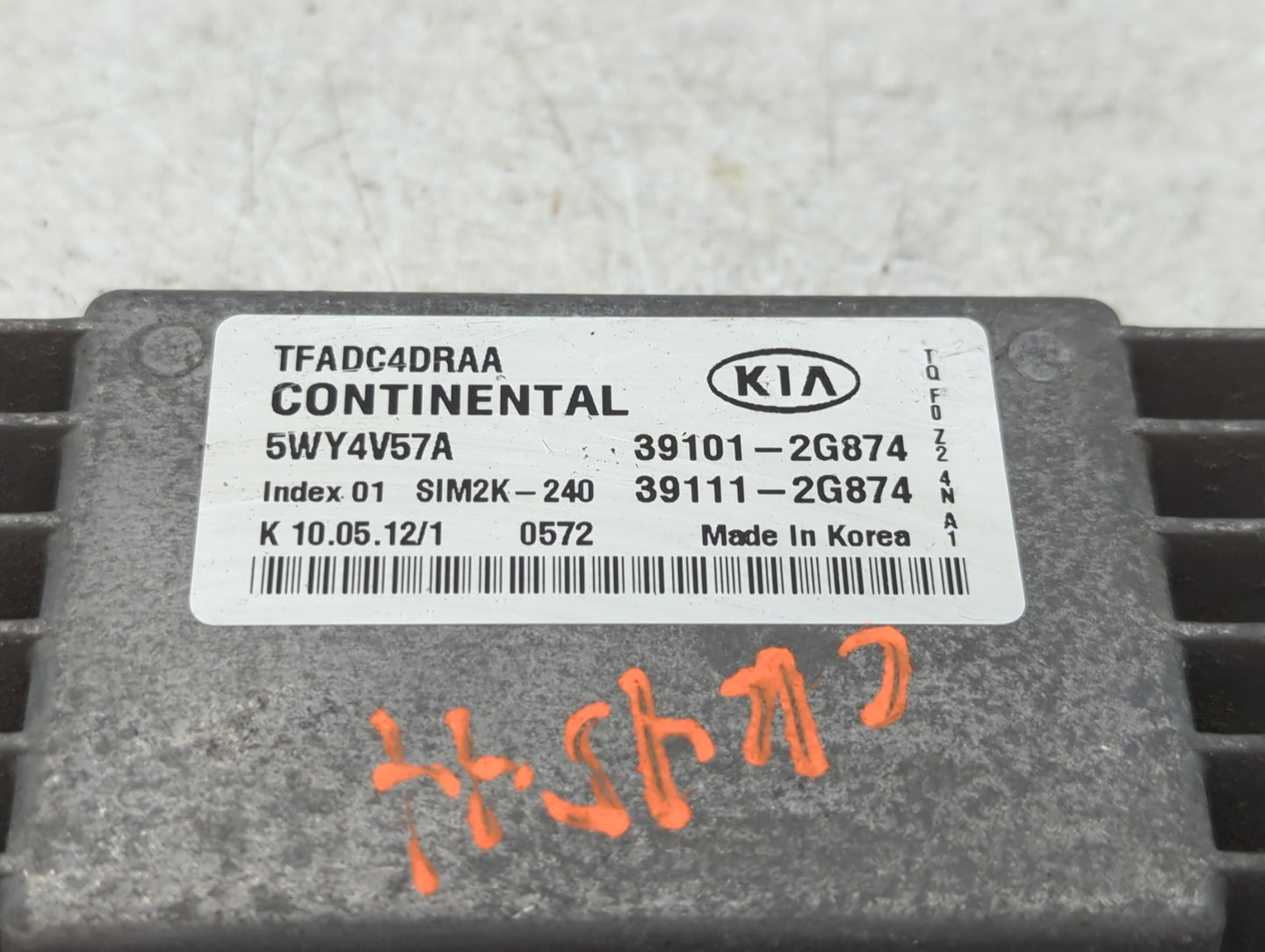 2011-2013 Kia Optima PCM Engine Control Computer ECU ECM PCU OEM P/N:39111-2G874 39101-2G874 Fits Fits 2011 2012 2013 OEM Us
