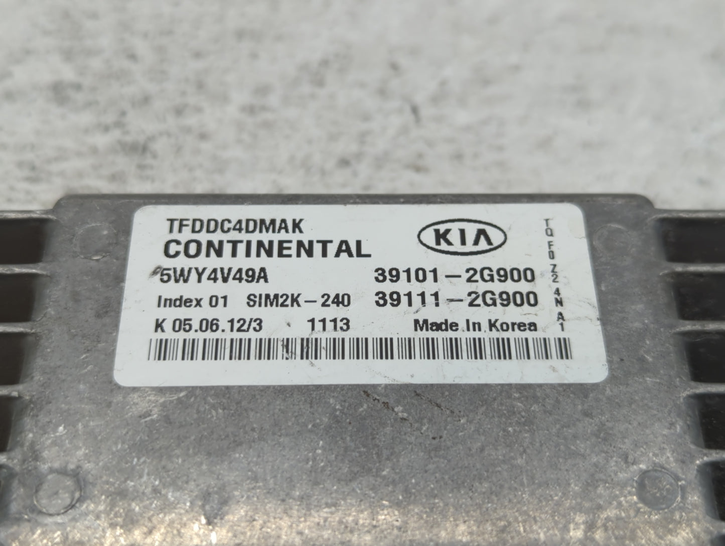 2011-2013 Kia Optima PCM Engine Control Computer ECU ECM PCU OEM P/N:39101-2G900 Fits Fits 2011 2012 2013 OEM Used Auto Part